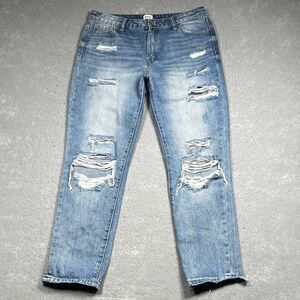 Special A Jeans Womens Size 9 Blue Distressed Denim Jeans Cotton Straight Leg